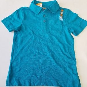 NWT Gymboree Polo Style Teal Shirt Kids Sz 4  K20